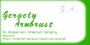 gergely armbrust business card